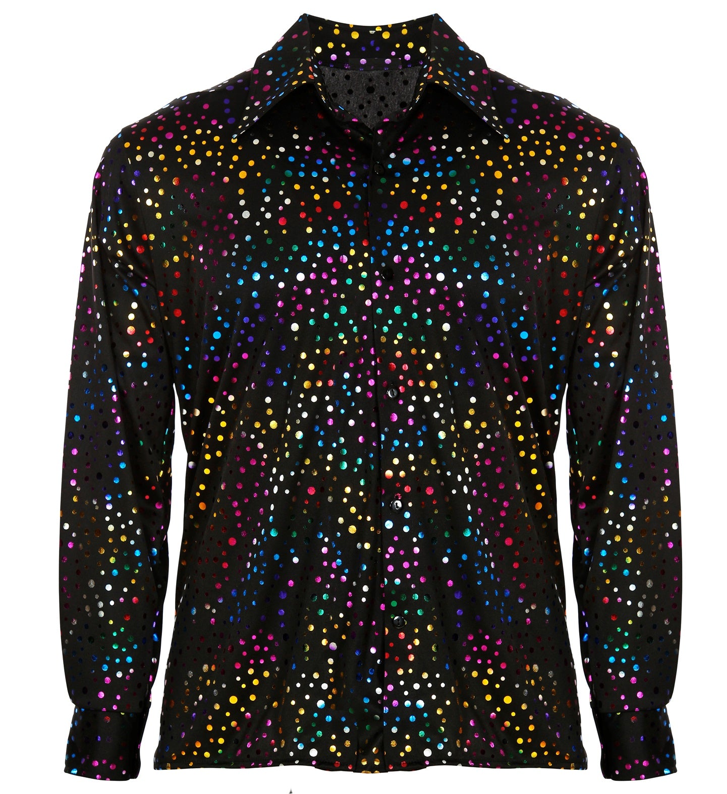 das-kost-mland-70er-disco-glitzer-hemd-herren-schwarz-mehrfarbig image 4