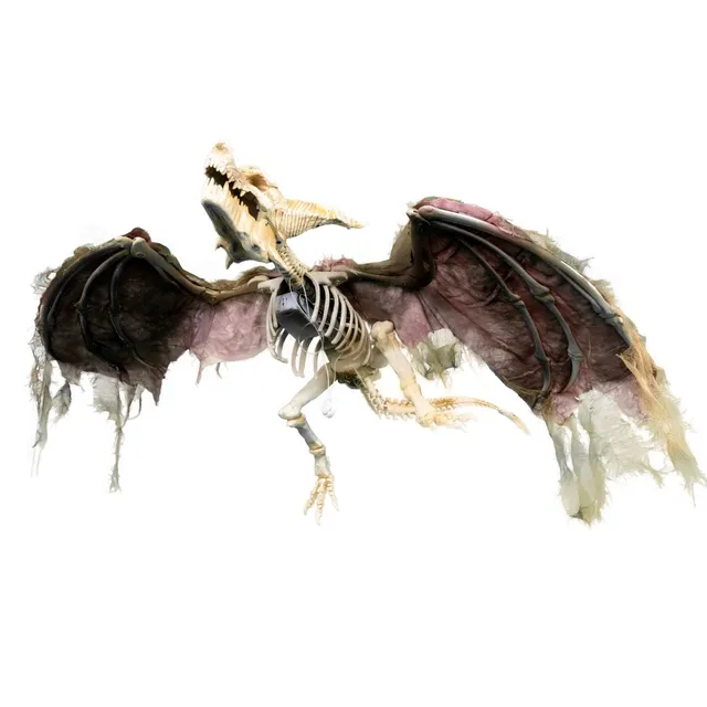 das-kost-mland-fliegender-drache-skelett-dekofigur-90-cm-mit-sound image 1