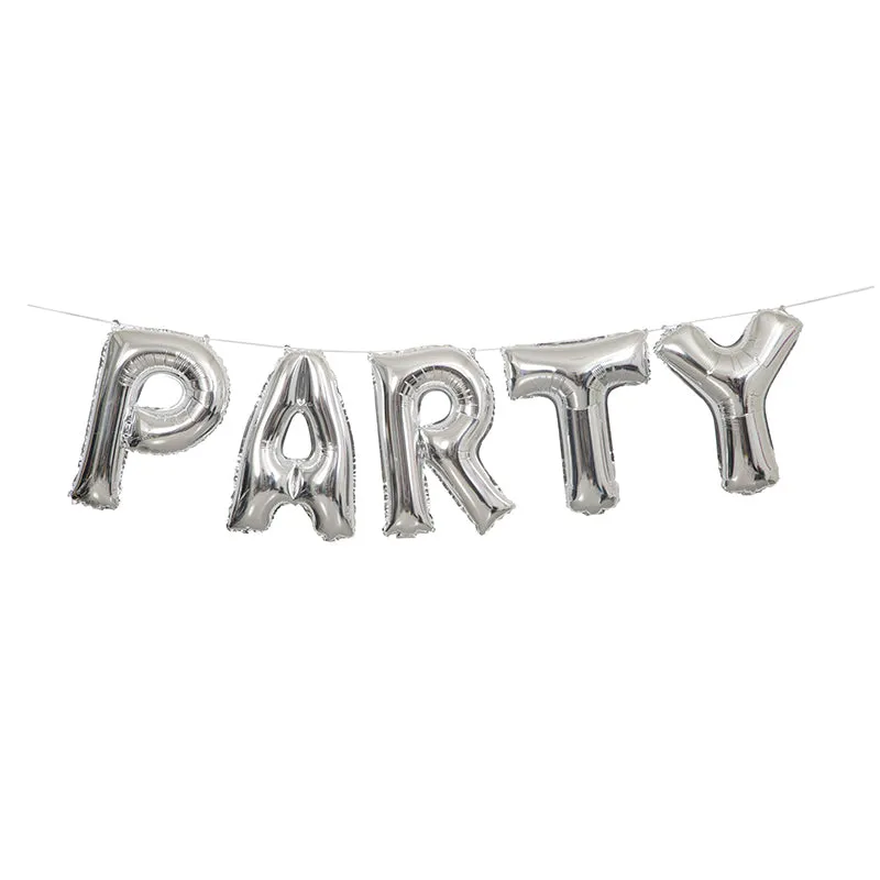 das-kost-mland-ballongirlande-party-silber-36cm-folie image 1