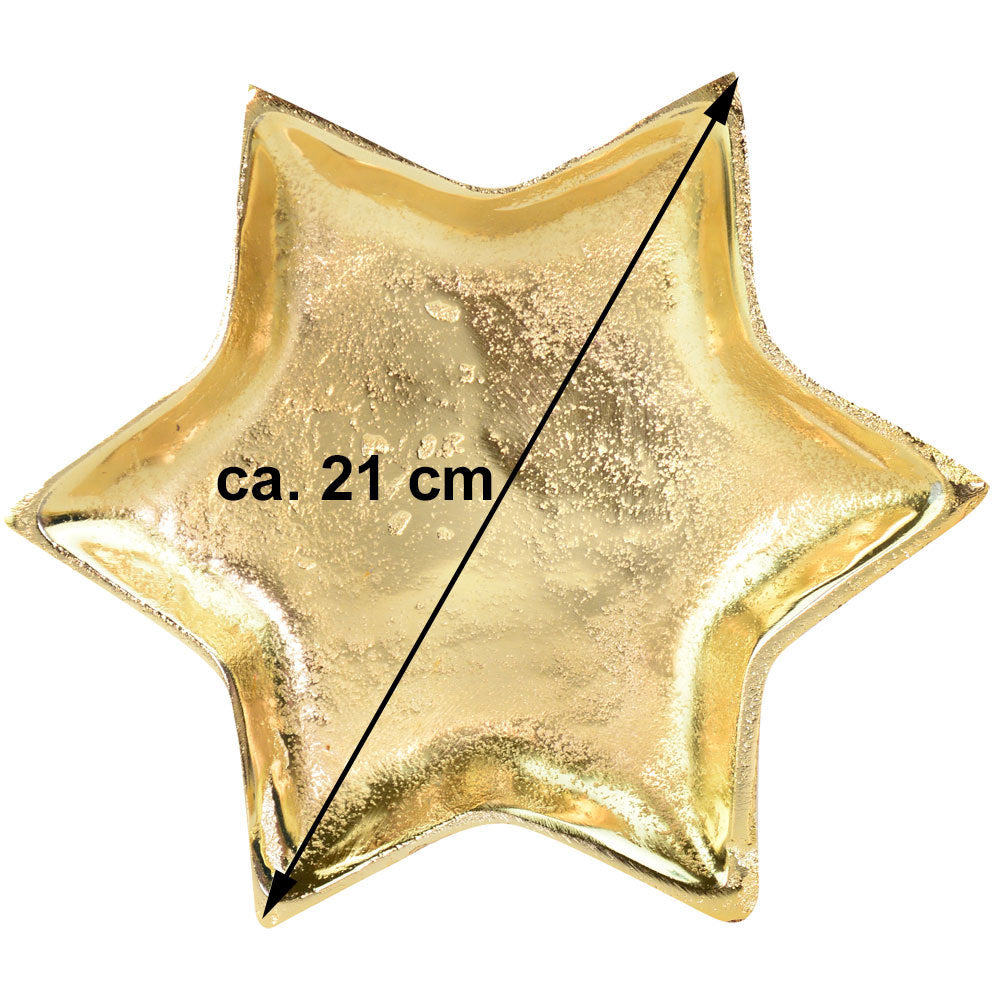 das-kost-mland-dekorationen-stern-dekoteller-metall-gold-21-cm image 2