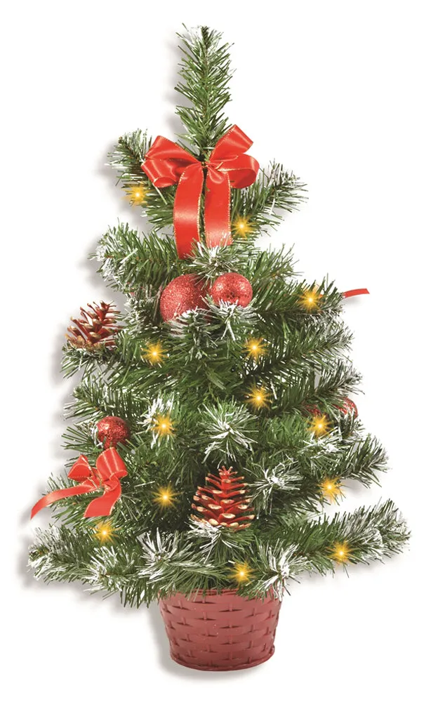 das-kost-mland-deko-weihnachtsbaum-50cm-led-rot-mit-kugeln image 1