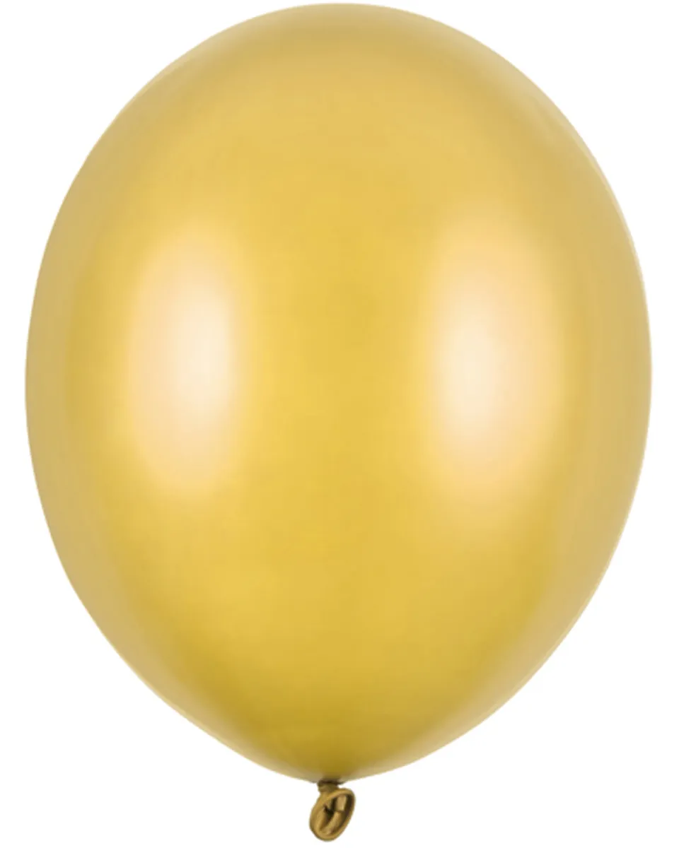 das-kost-mland-luftballon-uni-metallic-gold-30-cm-50-stk image 1