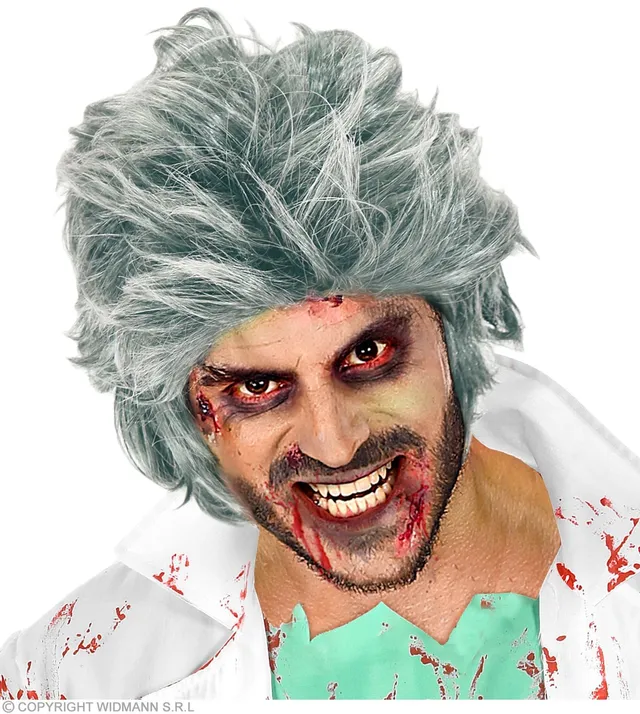 das-kost-mland-zombie-herren-per-cke-grau-kunsthaar image 1