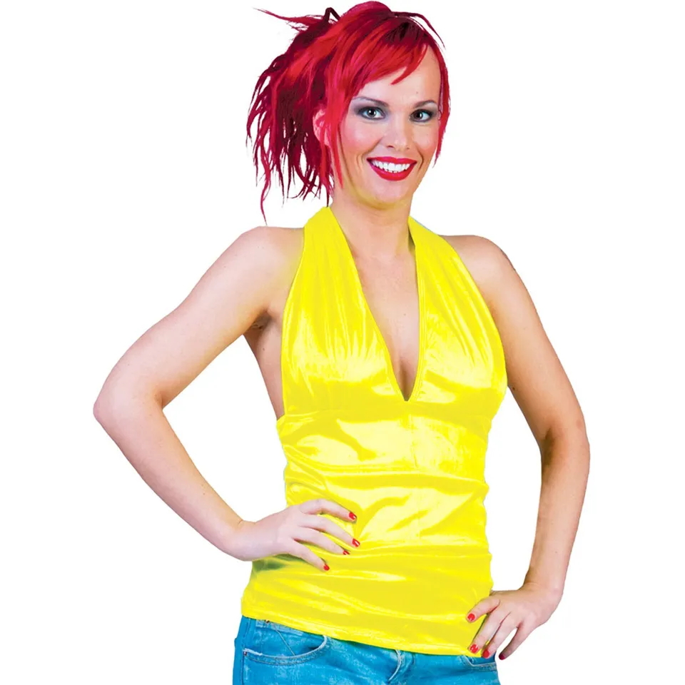 das-kost-mland-disco-party-neckholder-top-gelb-kost-m-oberteil image 1