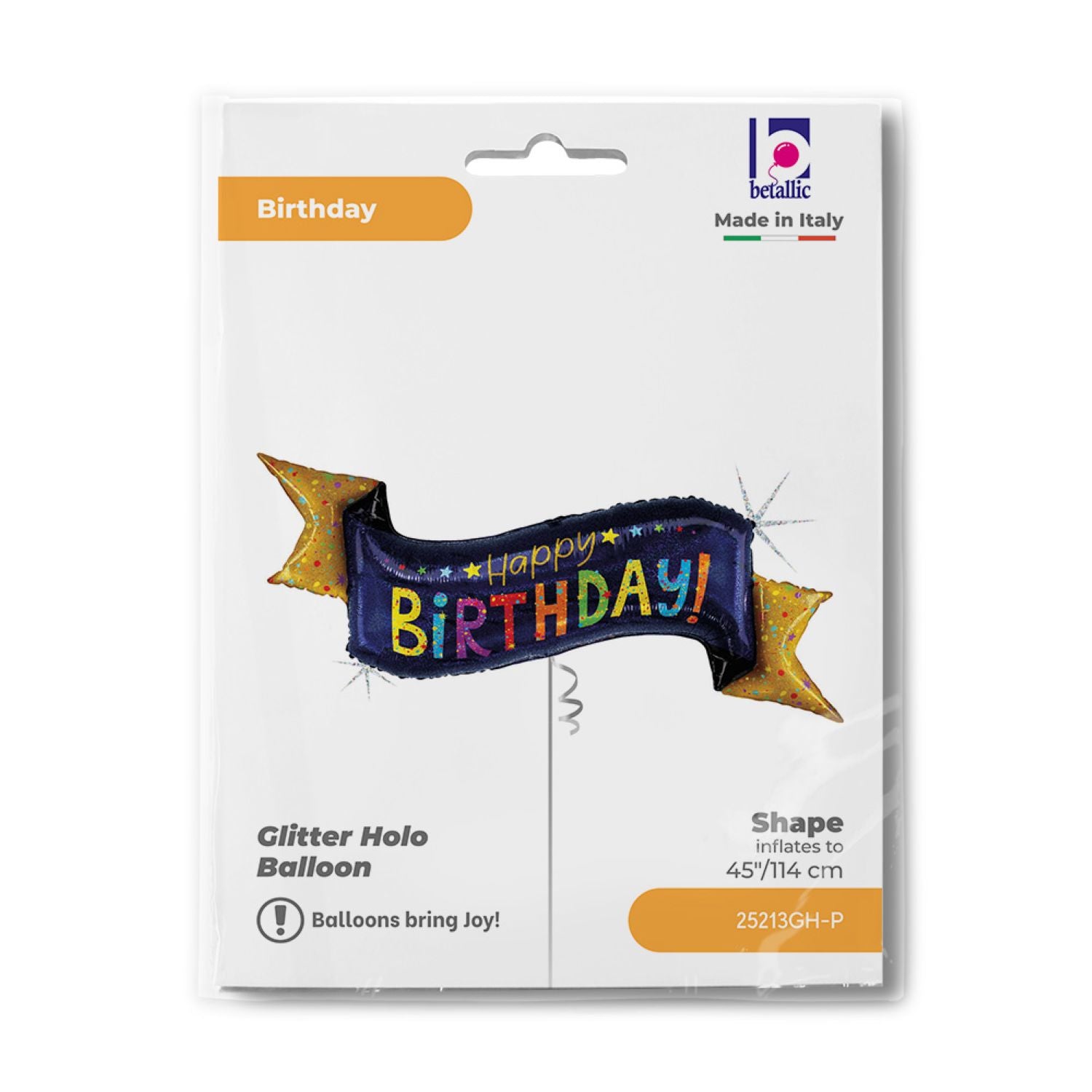 das-kost-mland-happy-birthday-shape-folienballon-114cm-holografisch image 2