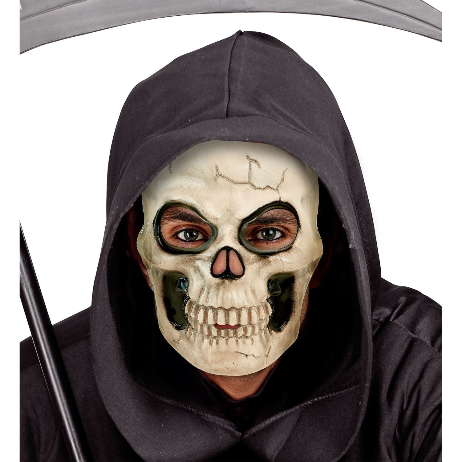das-kost-mland-totenkopf-halloween-maske-knochenfarbe-schwarz image 3
