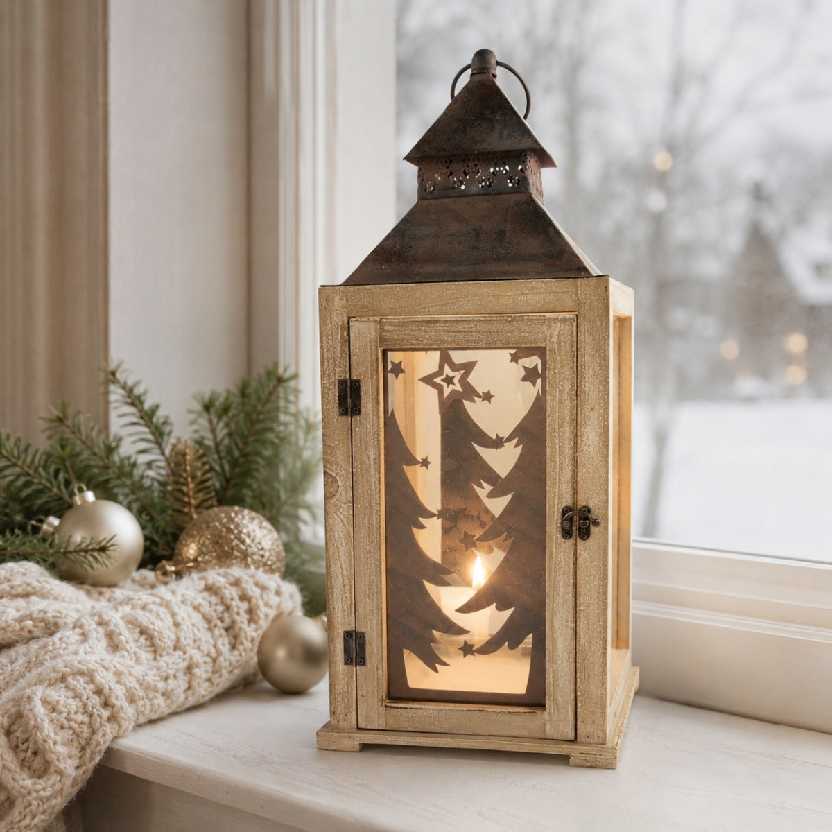 das-kost-mland-laterne-weihnachtsbaum-24x57-cm-deko-braun-holz image 5