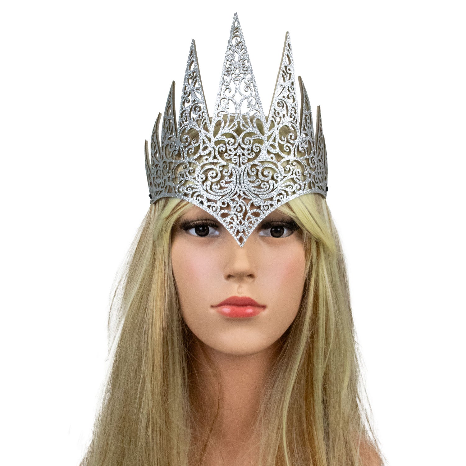 das-kost-mland-accessoires-stirnband-krone-eis-k-nigin-silber-neu image 6