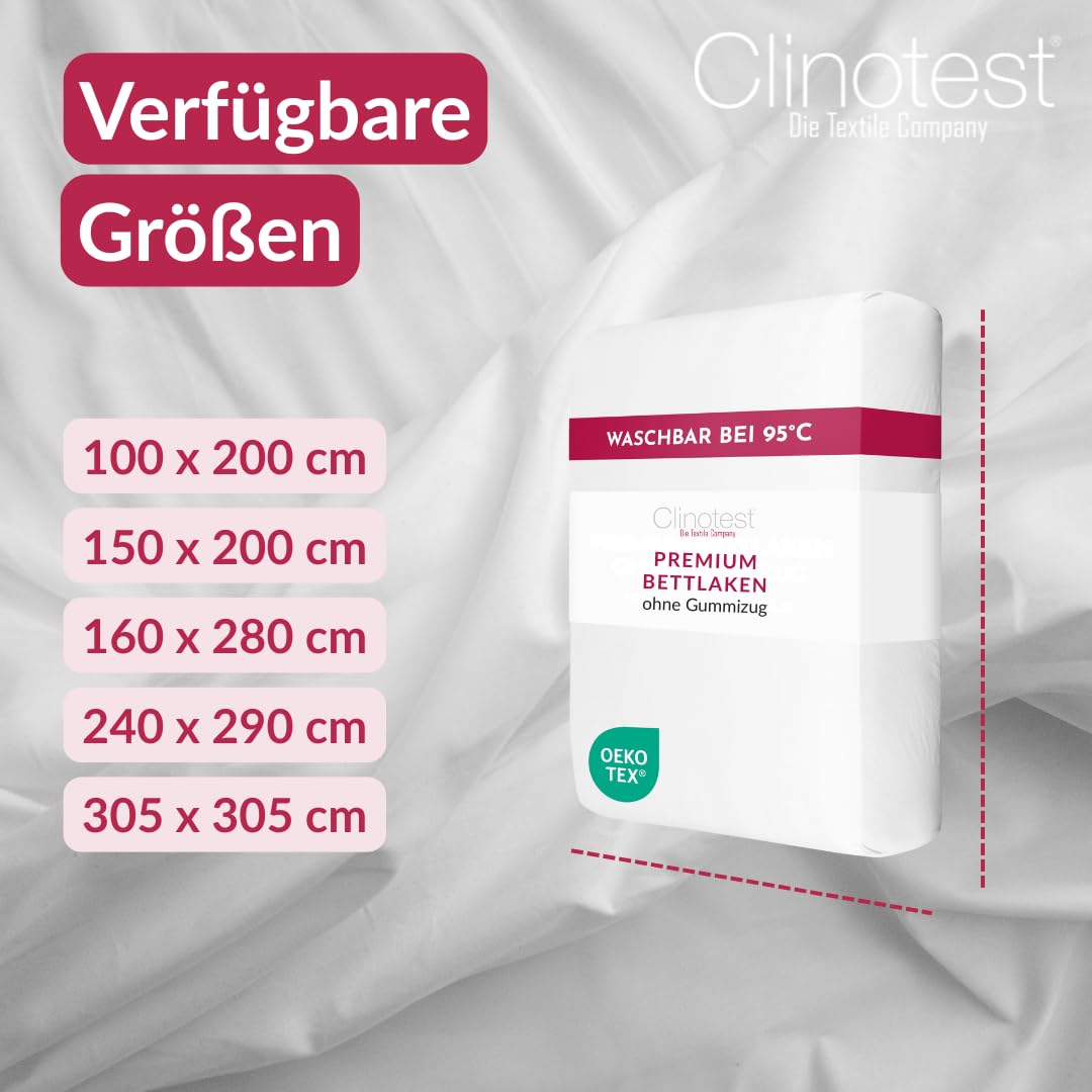 clinotest-bettwaren-flachbettlaken-100x200-2er-set-baumwolle image 2