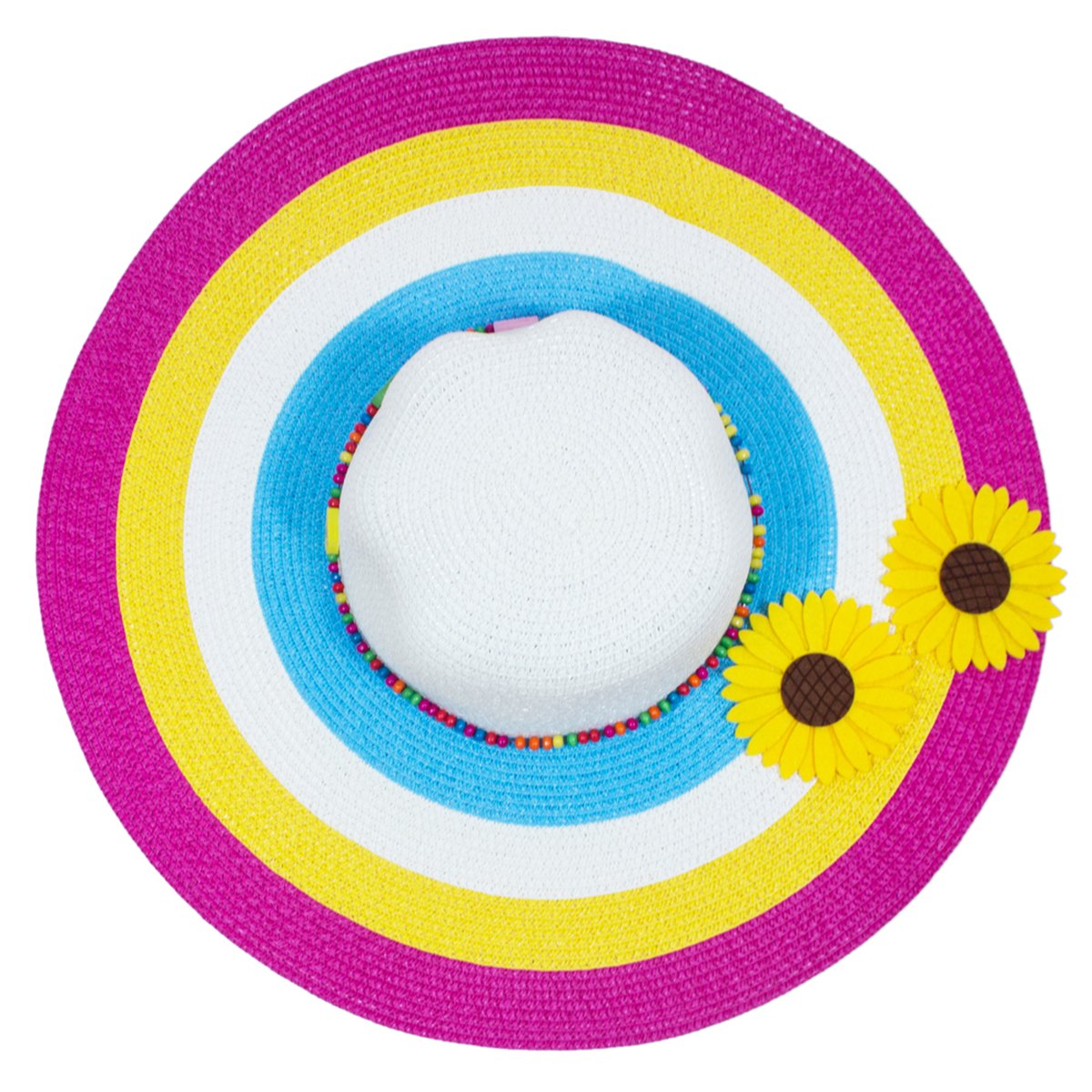 das-kost-mland-accessoires-big-flower-sommerhut-weiss-pink-55cm image 2