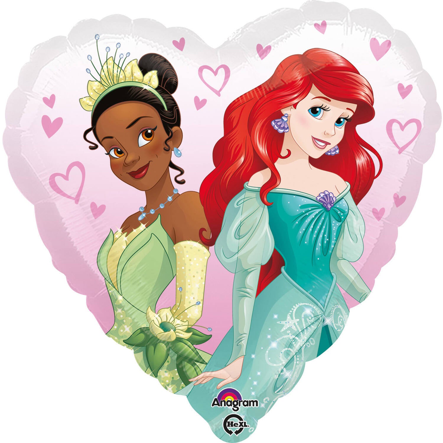 das-kost-mland-multi-prinzessin-folienballon-herz-45cm image 2