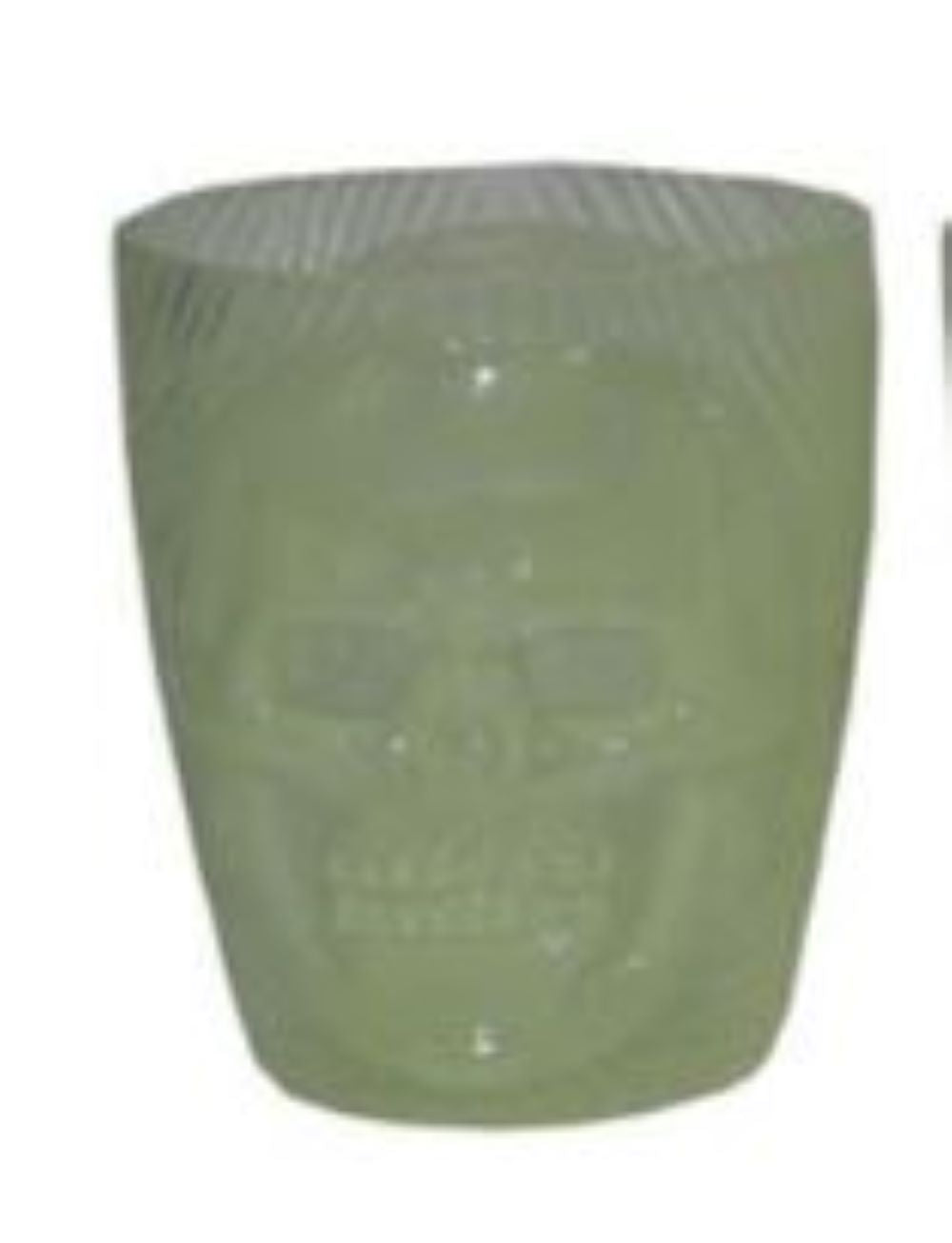 das-kost-mland-dekorationen-glow-becher-totenkopf-gr-n-9cm image 1