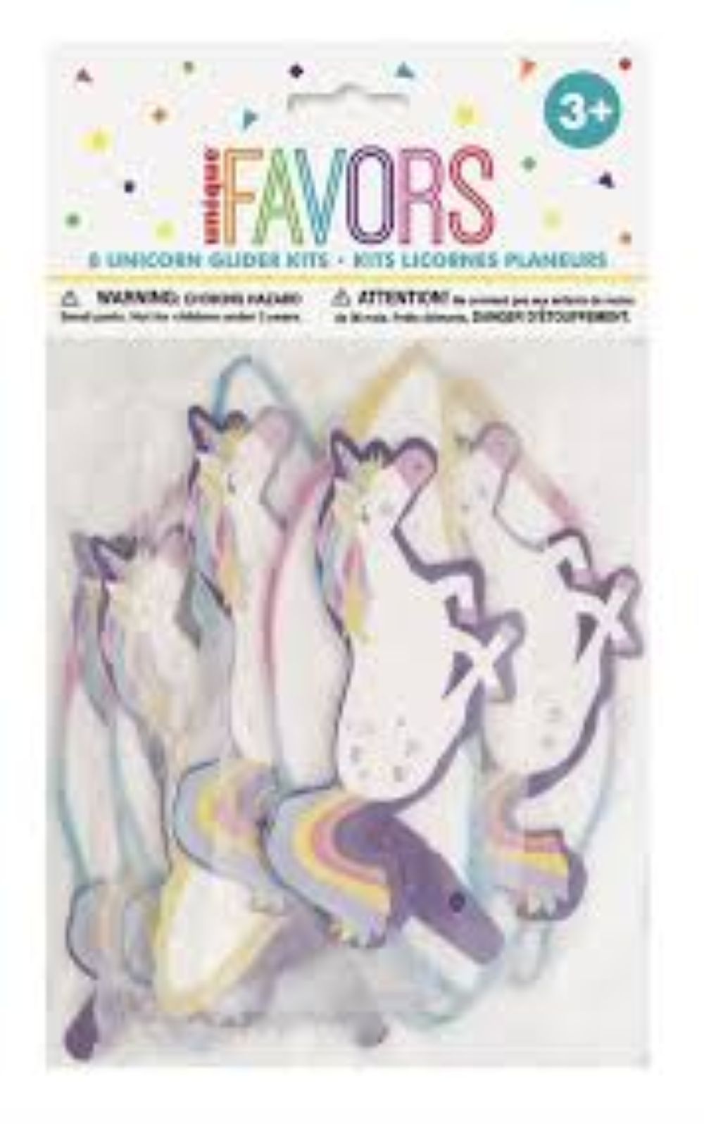 das-kost-mland-favours-einhorn-gleiter-wurfgleiter-8-st-ck-bunt image 2