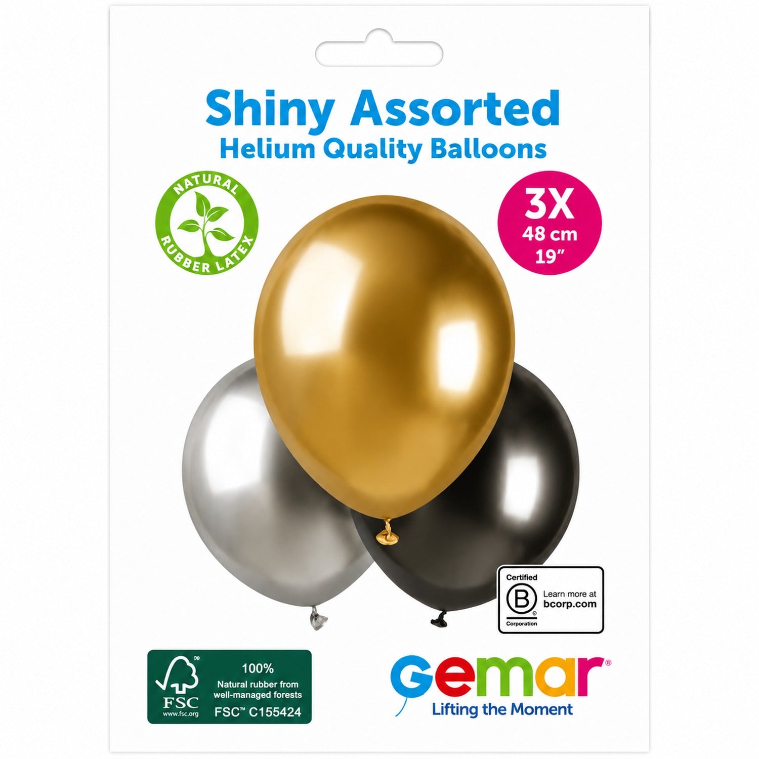 das-kost-mland-deko-latexballon-48cm-gold-silber-grau-3-st-ck image 2