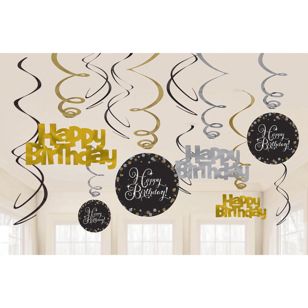 amscan-sparkling-celebration-tischdecke-schwarz-gold image 2