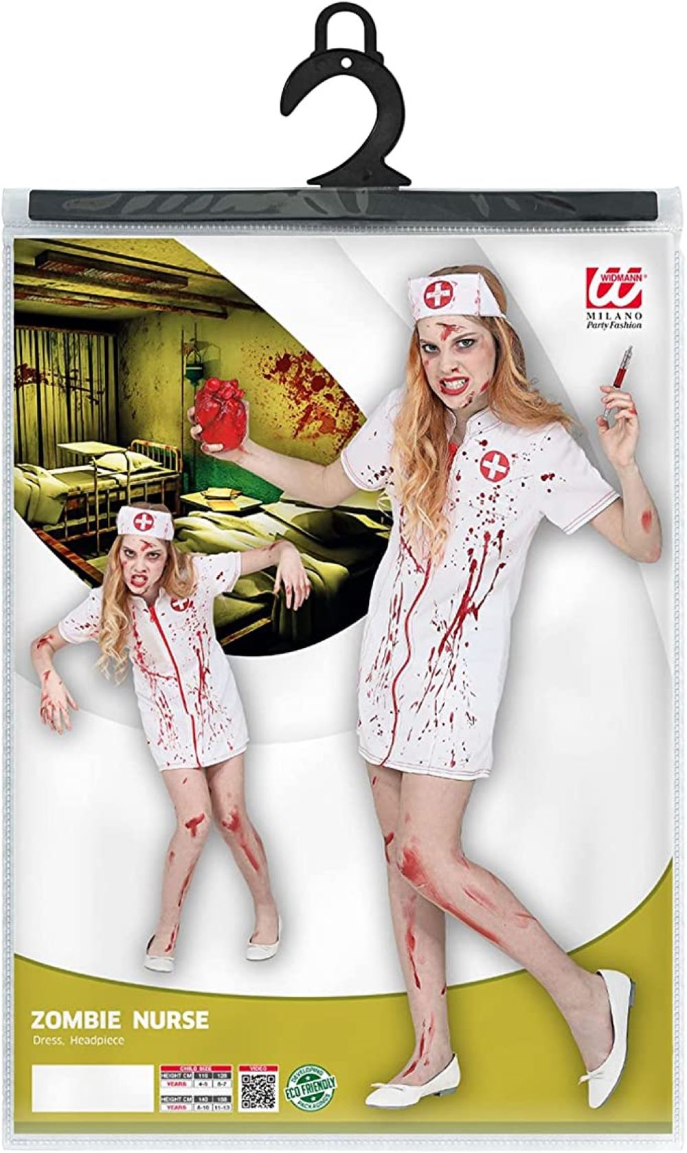 das-kost-mland-m-dchen-kost-m-zombie-krankenschwester-2-tlg-kleid image 3