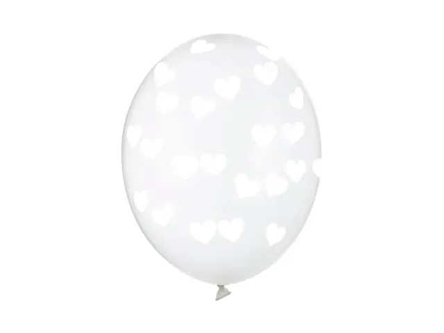 das-kost-mland-luftballon-wei-e-herzen-30cm-6-st-ck-crystal-clear image 1