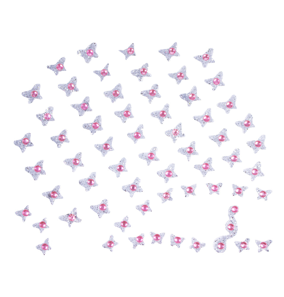 das-kost-mland-glitzer-sticker-gesicht-haar-rosa-strass-festival image 1