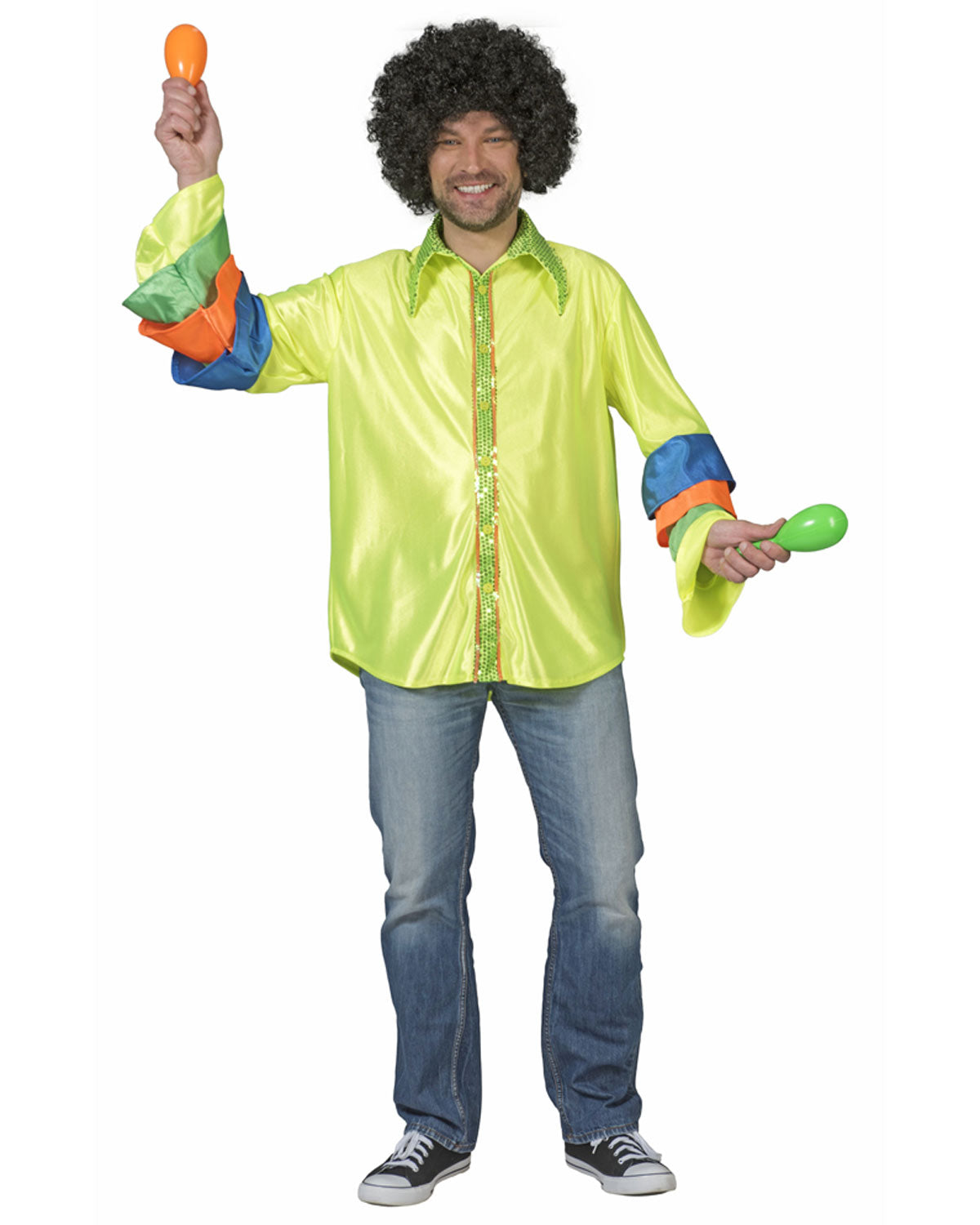 das-kost-mland-brasilianer-samba-hemd-herren-neon-gelb image 4