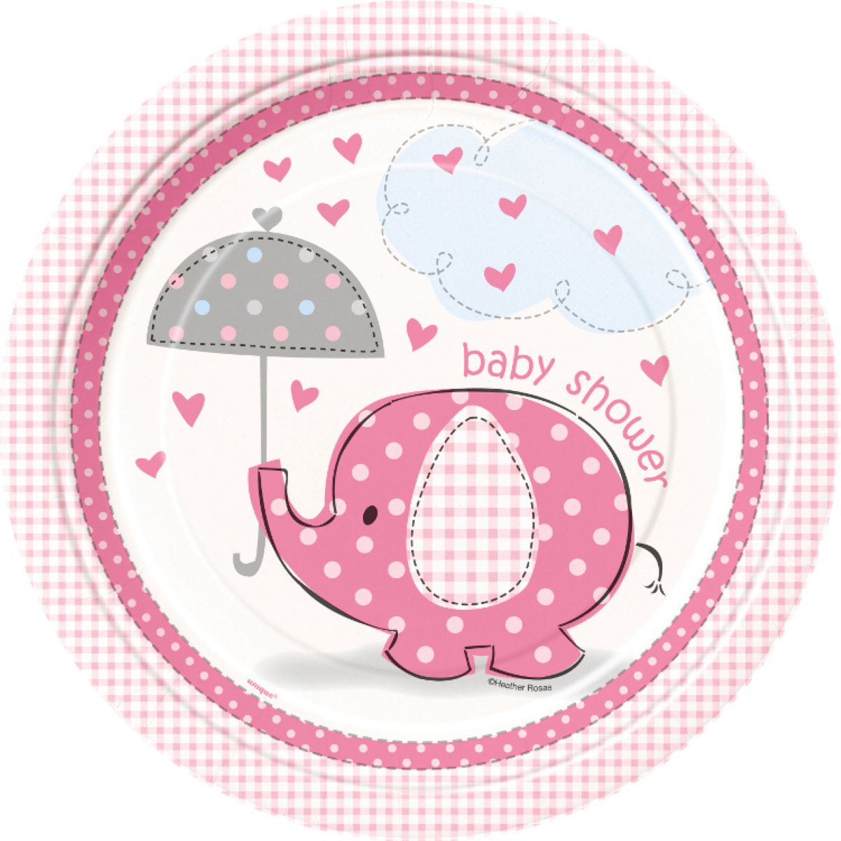 das-kost-mland-dekorationen-pappteller-elefant-pink-23cm-8stk image 1