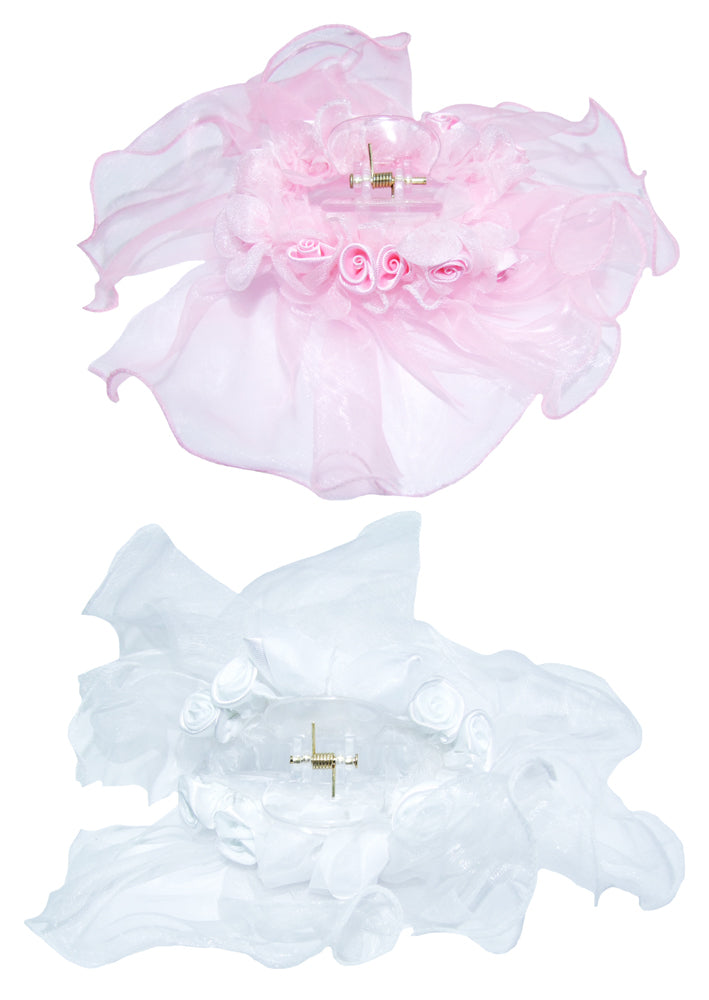 das-kost-mland-dekorationen-haarclip-mit-rosen-wei-schleier image 2