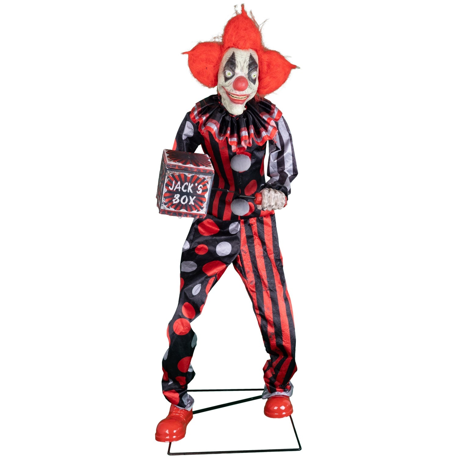 das-kost-mland-halloween-standfigur-clown-jester-animatronic-175cm image 1