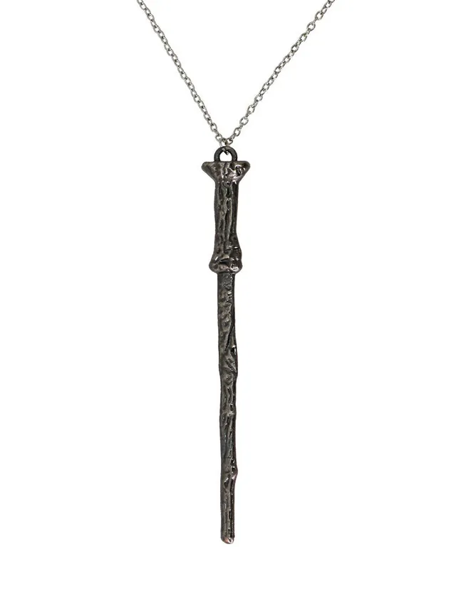 das-kost-mland-accessoires-zauberstab-halskette-silber-hexe-magier image 1