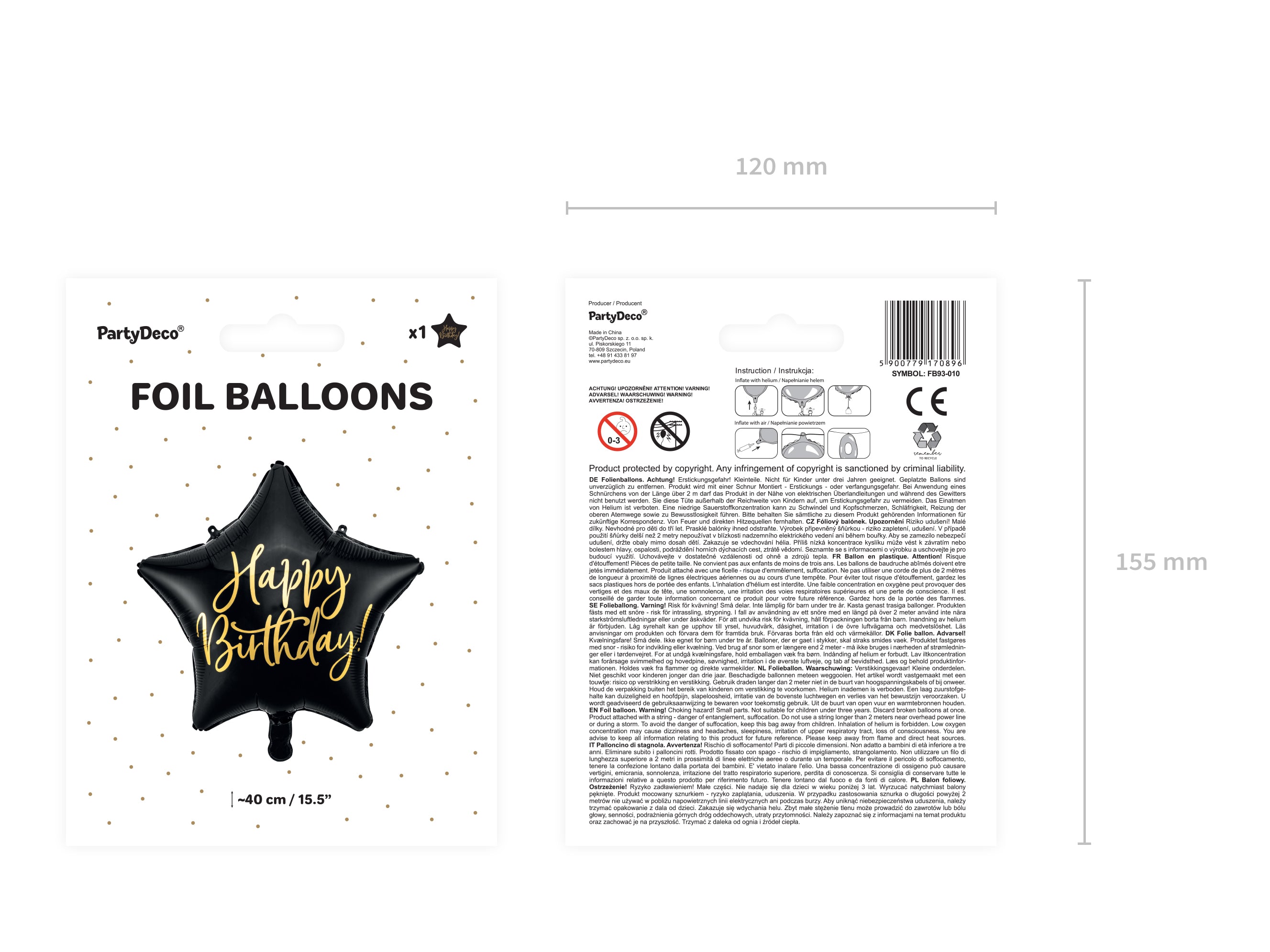 das-kost-mland-deko-stern-folienballon-happy-birthday-schwarz image 3