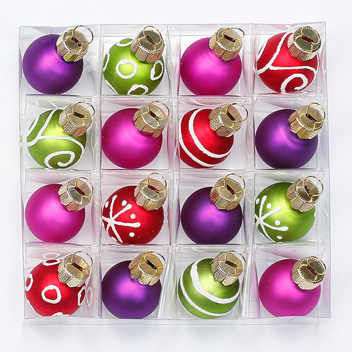 das-kost-mland-dekorationen-weihnachtskugeln-happy-xmas-glas-2cm-16stk image 2
