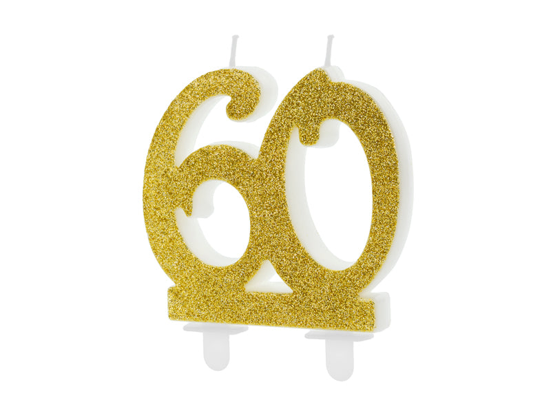 das-kost-mland-geburtstagskerze-glitter-gold-zahl-60-10cm image 2