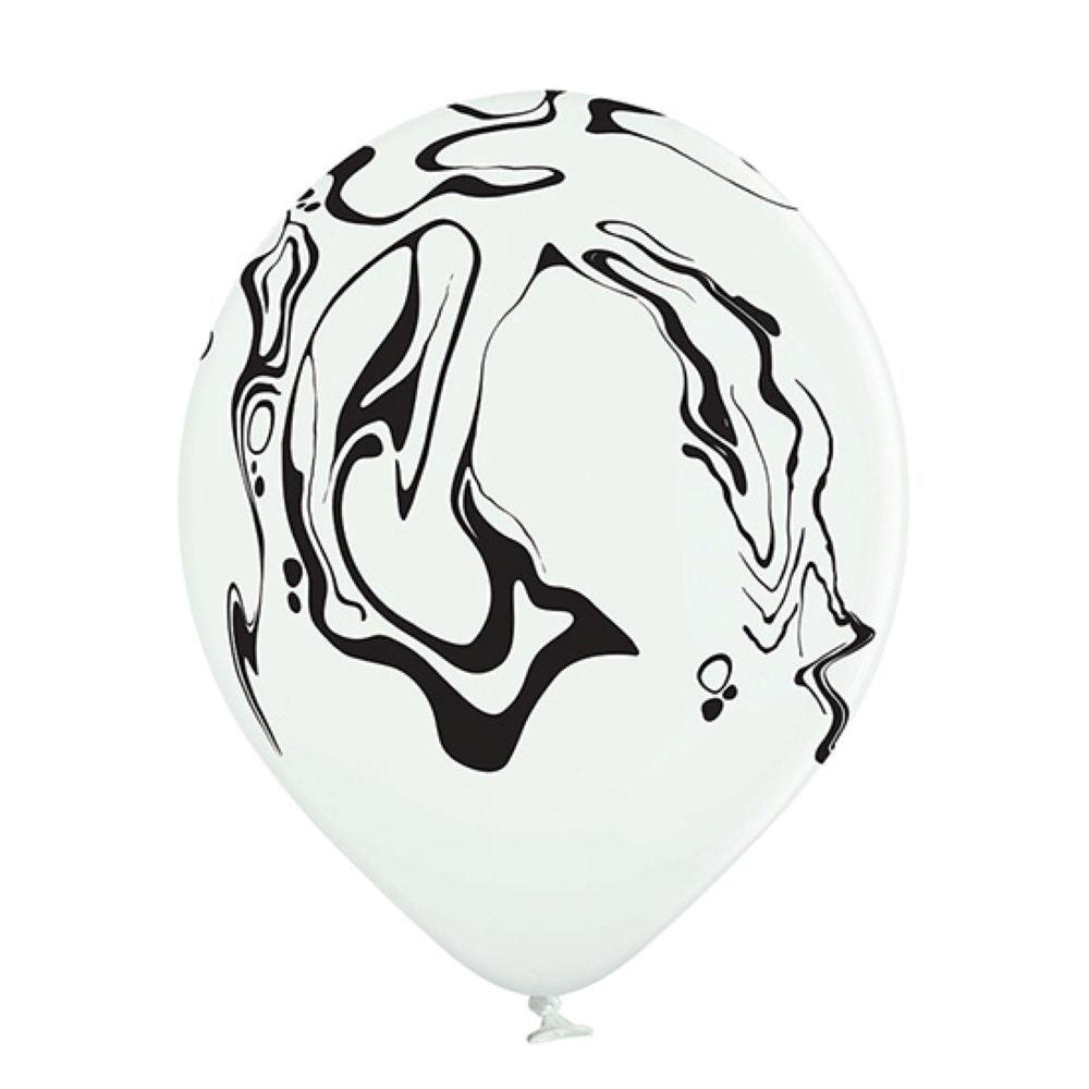 das-kost-mland-marble-luftballons-30cm-6-stk-gold-wei image 2