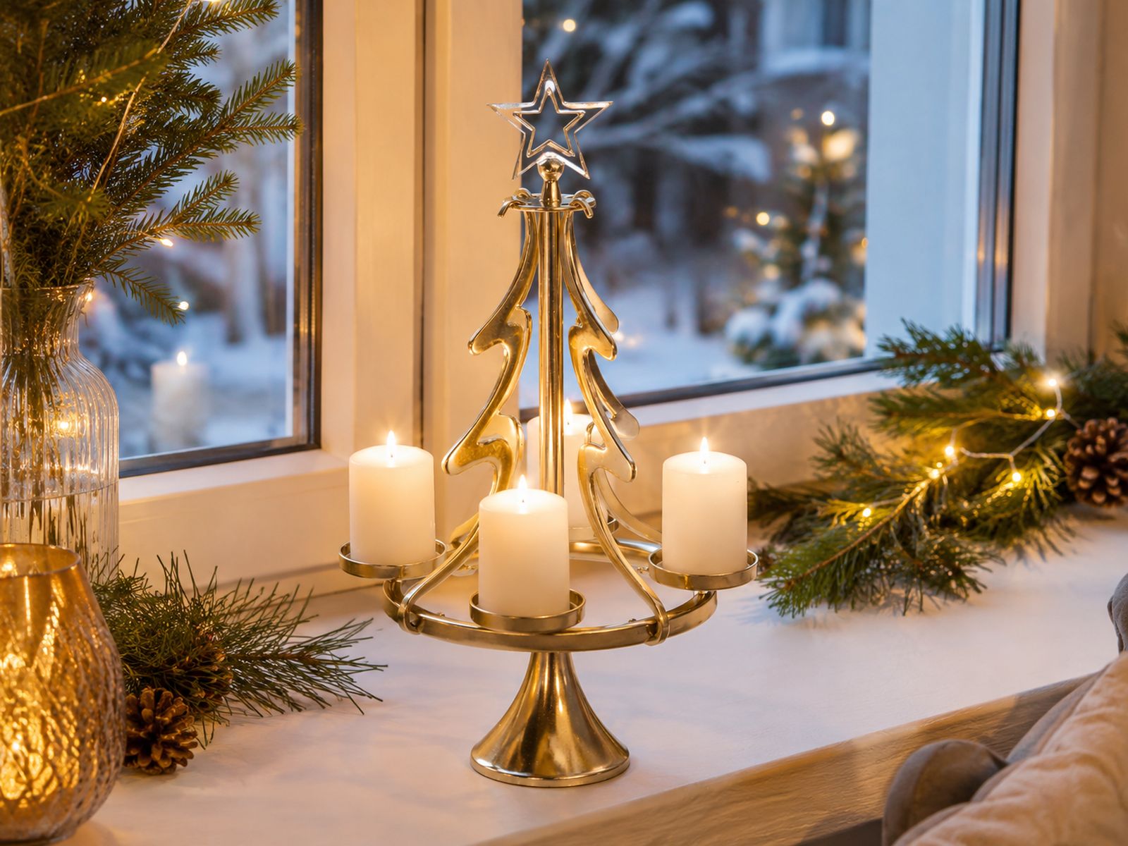 riffelmacher-kerzenst-nder-weihnachtsbaum-adventskerzenhalter-gold-56cm image 4