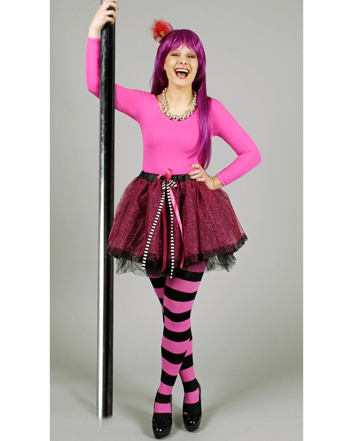 das-kost-mland-tutu-annabelle-petticoat-rock-pink-schwarz-glitzer image 5