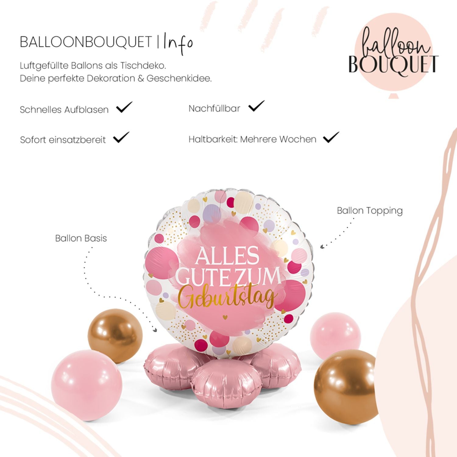 das-kost-mland-dekorationen-folienballon-bouquet-sweet-birthday image 2