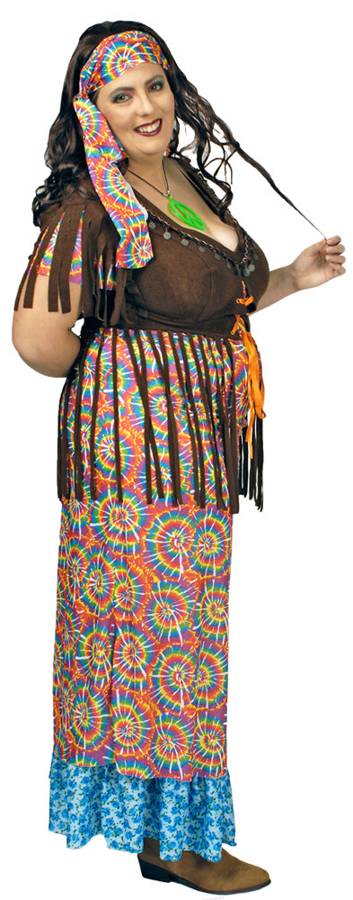das-kost-mland-hippie-retro-kost-m-rainbow-damen-gr-44-54 image 4
