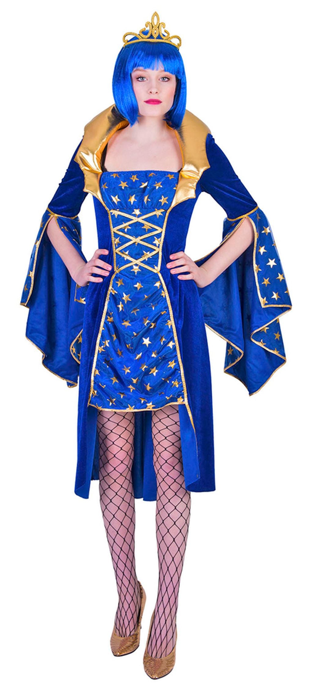 das-kost-mland-isiora-zauberin-kost-m-damen-blau-sterne image 3