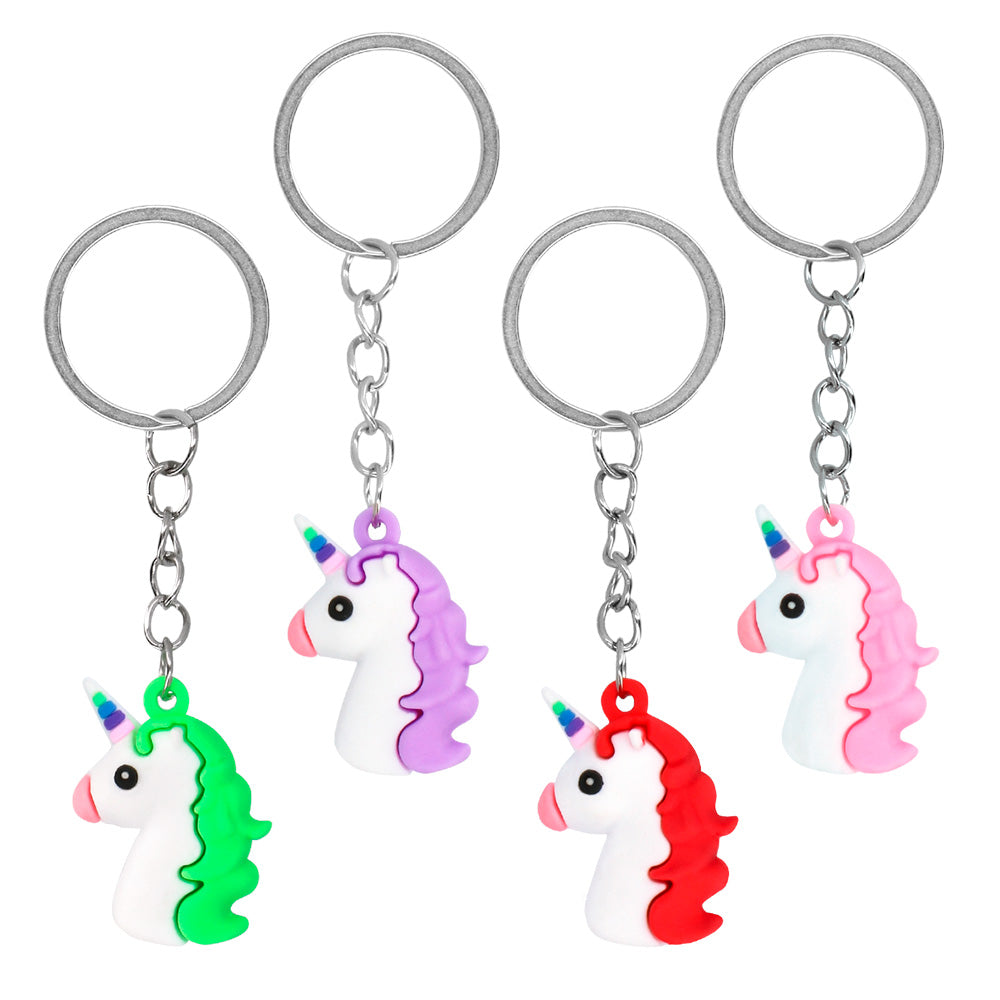 das-kost-mland-einhorn-schl-sselanh-nger-4-stk-mitgebsel-3cm image 2