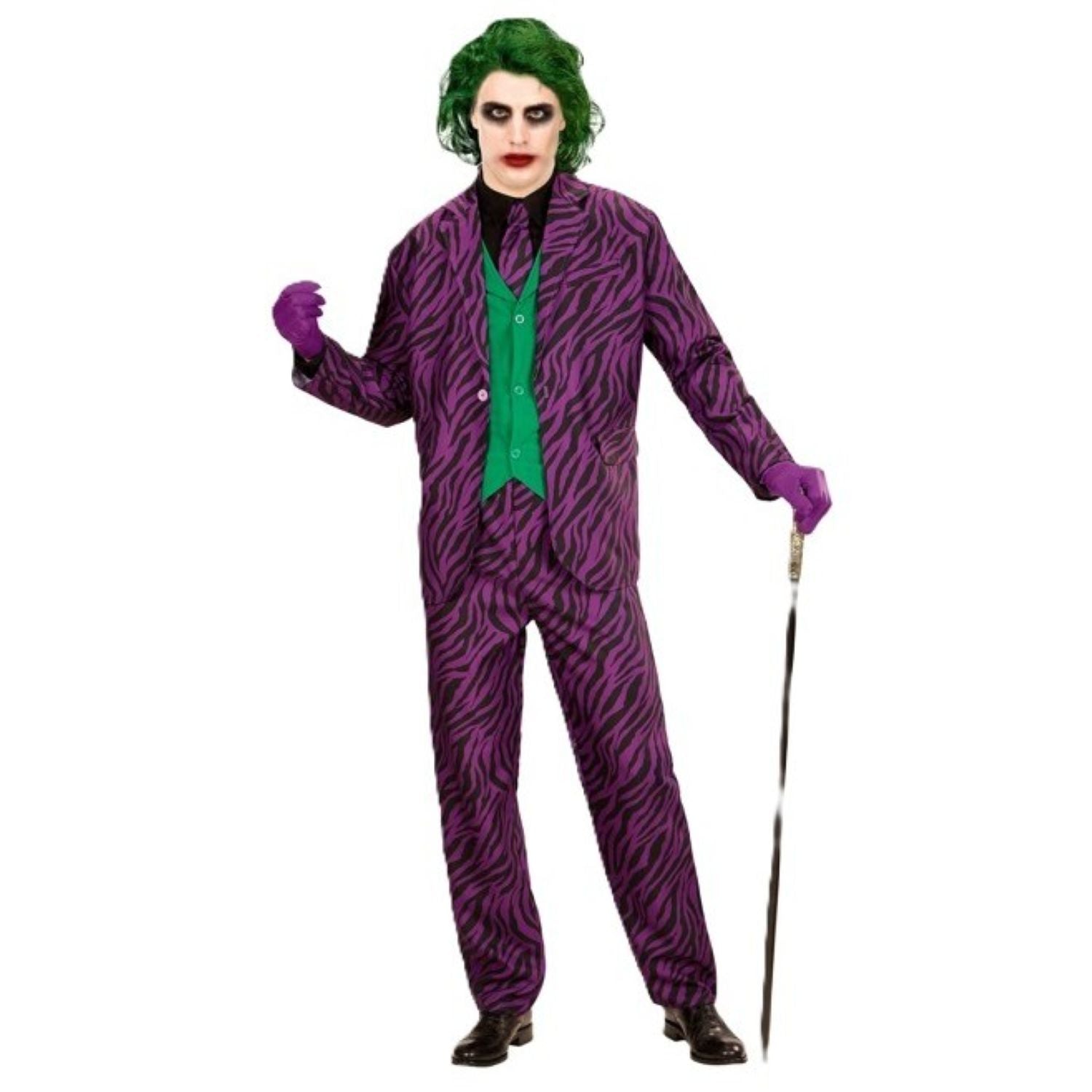 das-kost-mland-evil-clown-halloween-kost-m-herren-lila-schwarz image 1