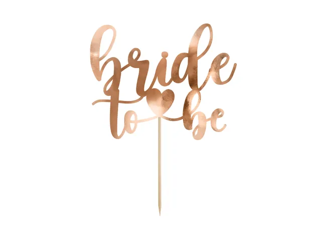 das-kost-mland-bride-to-be-tortendeko-17-5-cm-rosegold-topper image 1