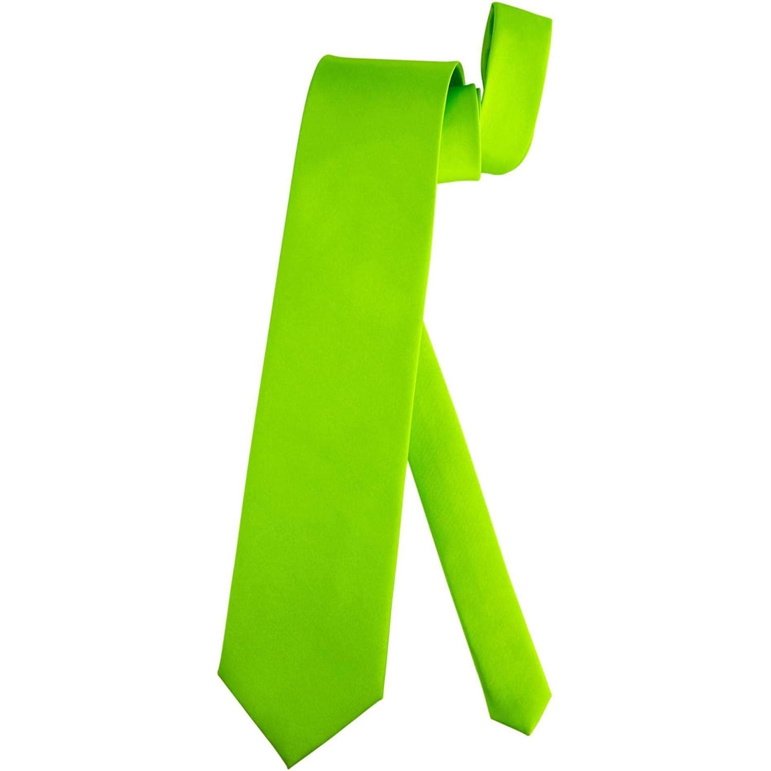das-kost-mland-accessoires-satin-krawatte-zum-binden-neon-gr-n image 2