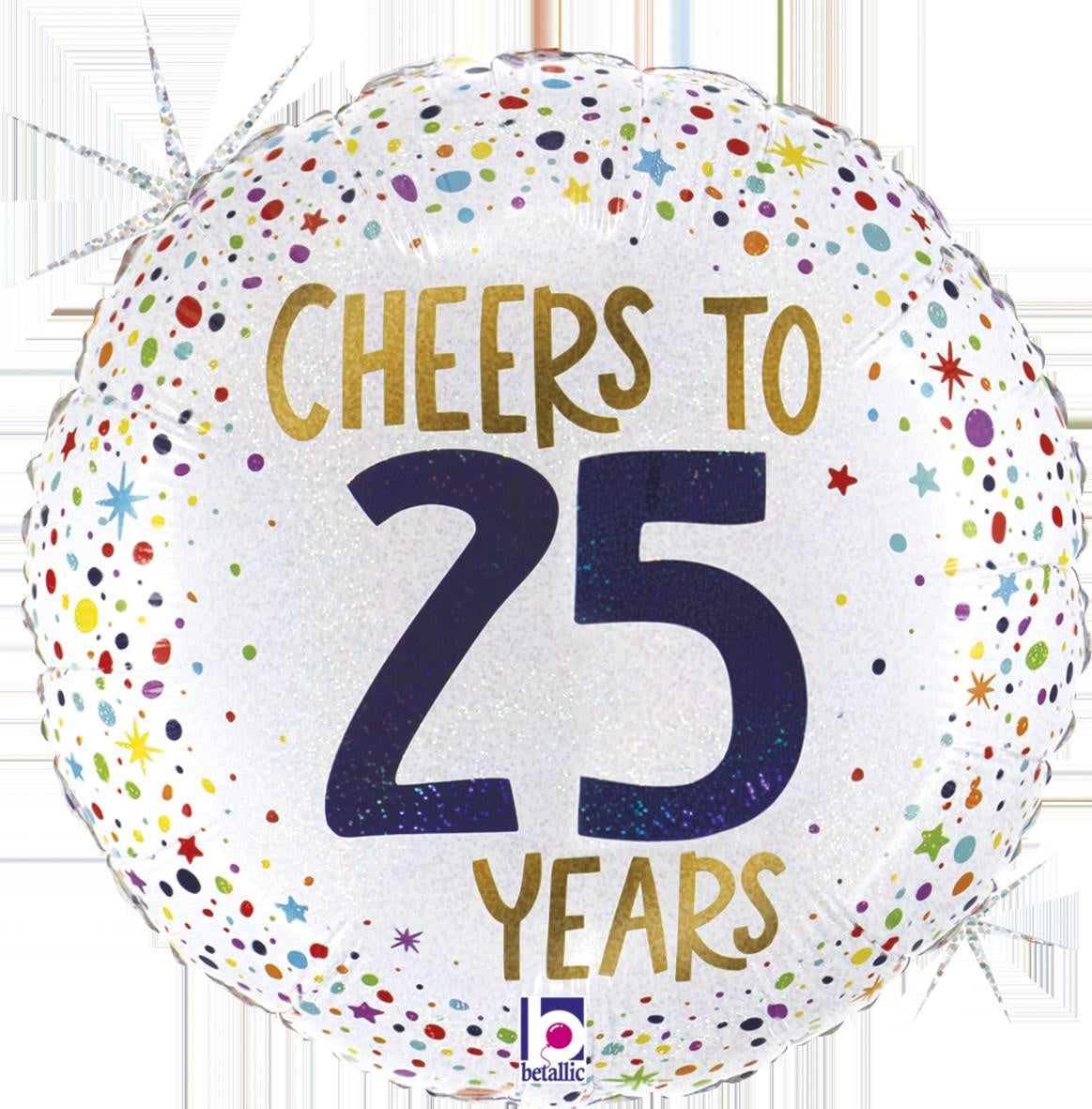 das-kost-mland-dekorationen-folienballon-cheers-to-25-years-46-cm image 1