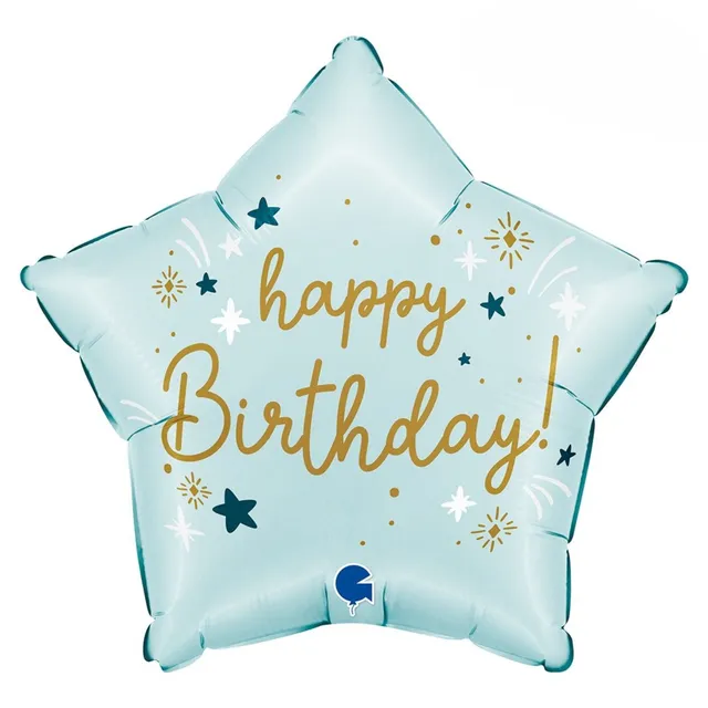 das-kost-mland-folienballon-stern-happy-birthday-blau-46cm image 1