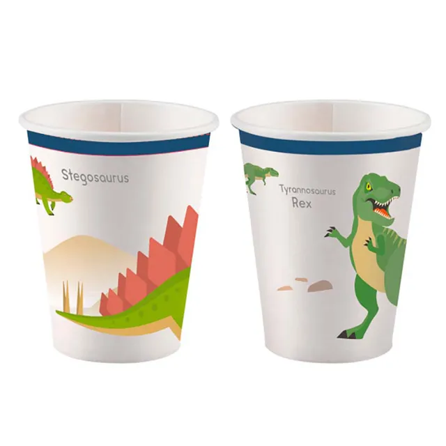 das-kost-mland-dinosaurier-pappbecher-250ml-8-st-ck-dino-party image 1