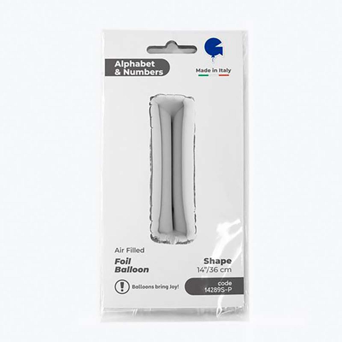grabo-buchstaben-folienballon-silber-i-36-cm-luft image 2