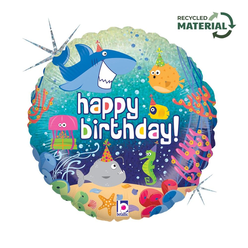 das-kost-mland-birthday-ocean-folienballon-46cm-holo image 2