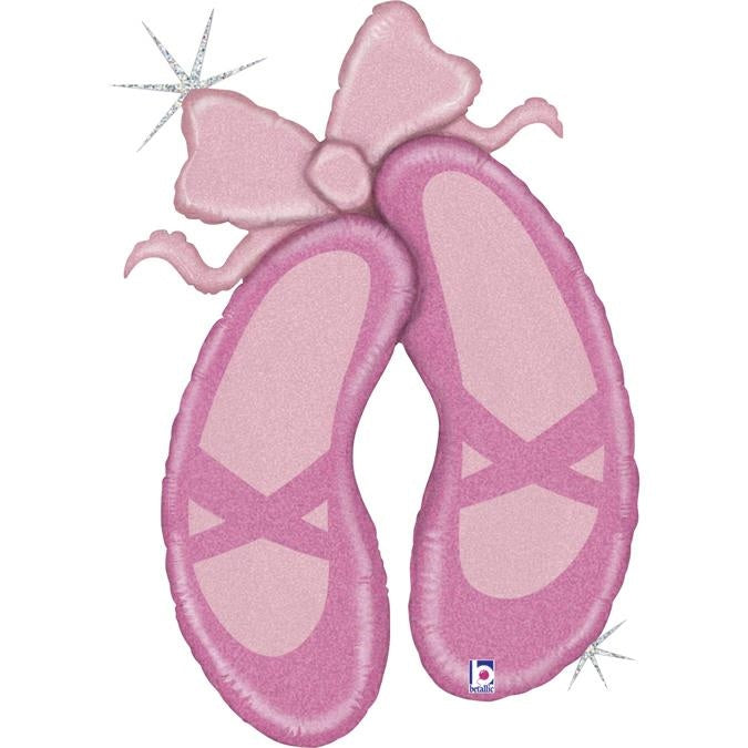 das-kost-mland-shape-ballerina-schuhe-folienballon-holo-102-cm image 1