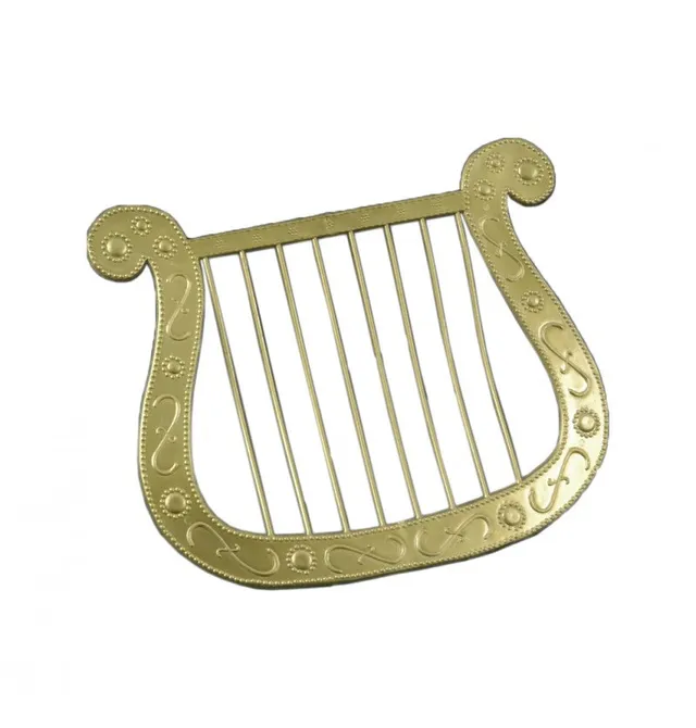 das-kost-mland-dekorationen-engel-harfe-accessoire-gold image 1