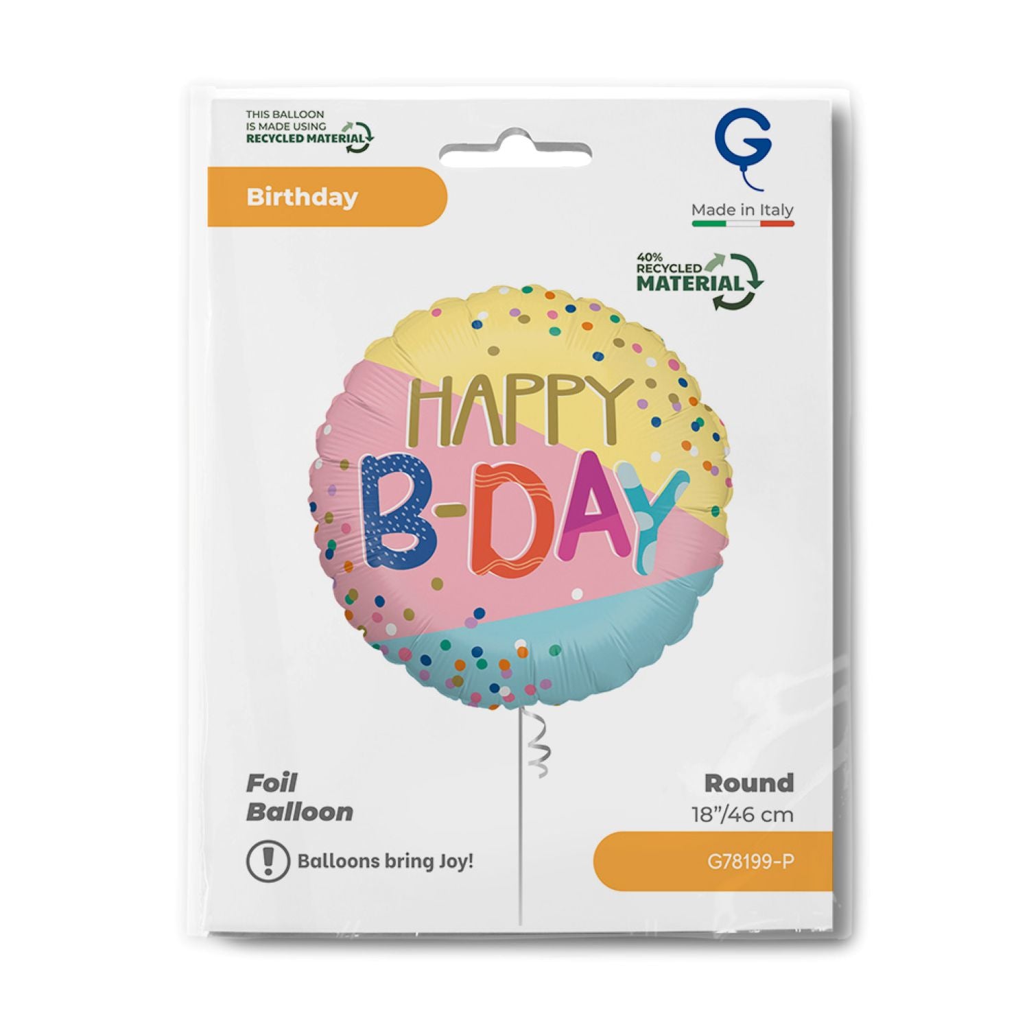 das-kost-mland-deko-folienballon-happy-b-day-46cm-18-neu image 2