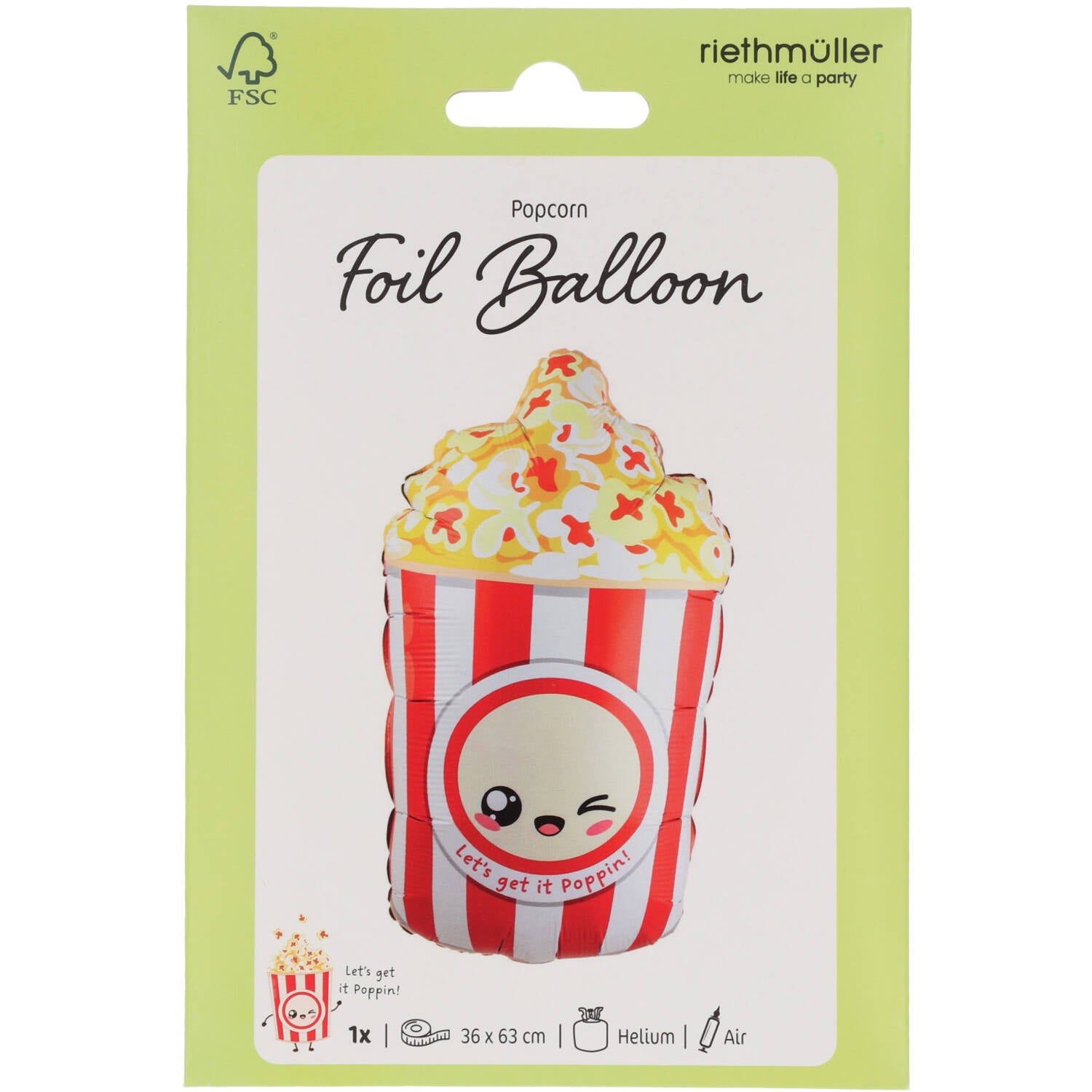 das-kost-mland-dekorationen-shape-folienballon-popcorn-37x60-cm image 2
