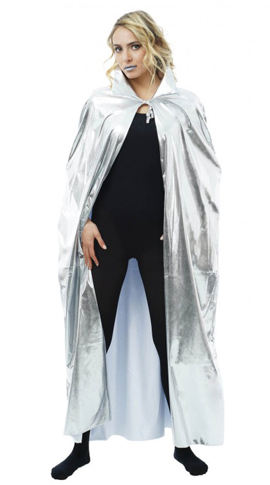 das-kost-mland-herren-metallic-glitzer-umhang-silber-130-cm image 2